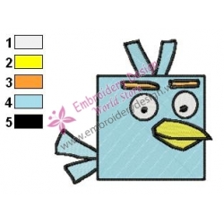 Ice Bird Angry Birds Space Embroidery Design